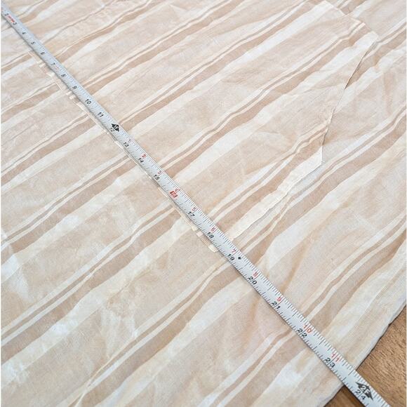 Pietsie Sayulita Sand Striped Cotton V-neck Tunic Mini Short Dress, size S - Picture 6 of 7